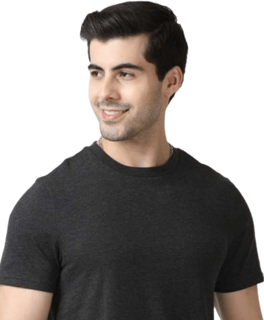 M&S Round Neck T-shirts - Charcoal Grey — corporate gift with your logo | ZYFTT