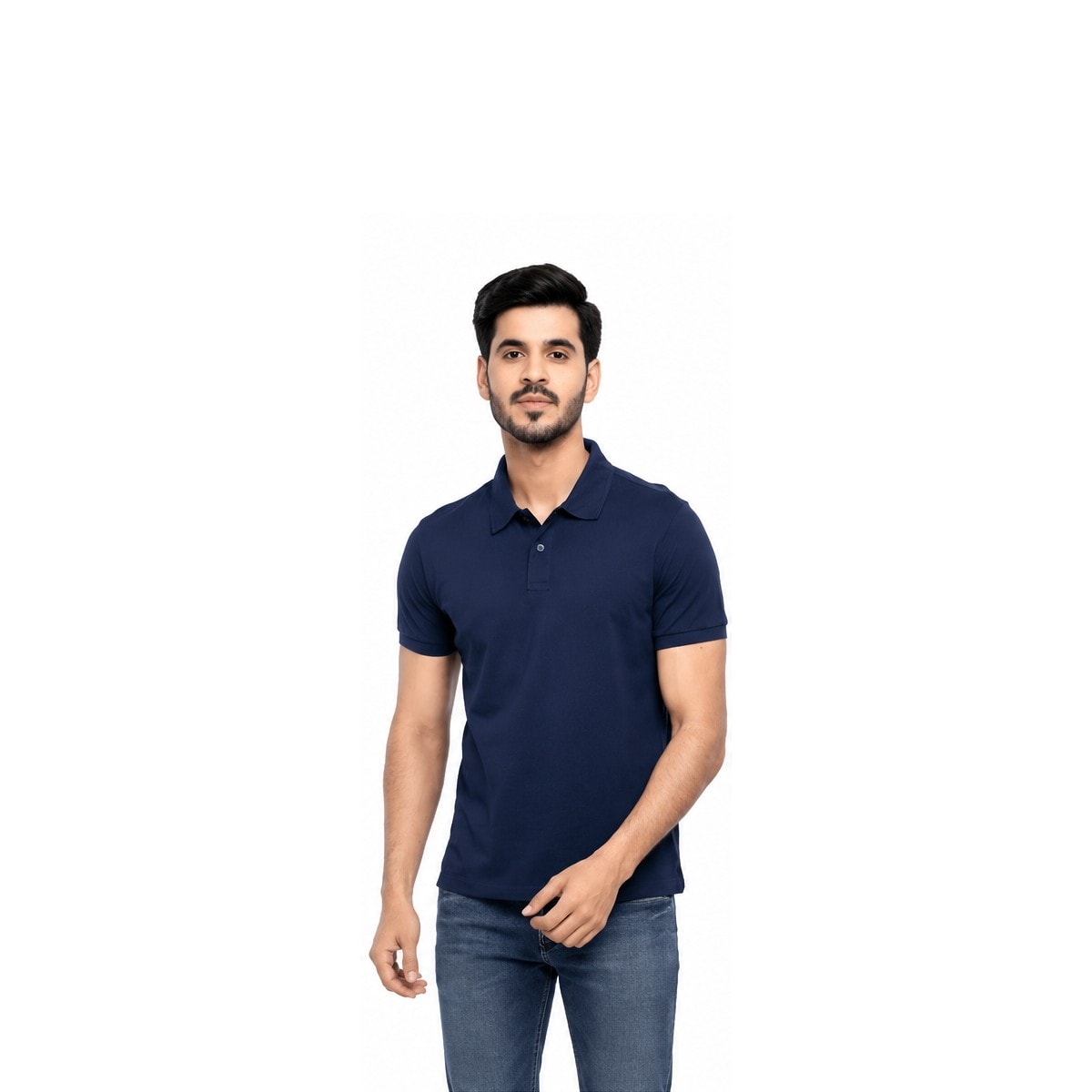 Arrow Jacquard Polo - Blue — corporate gift with your logo | ZYFTT