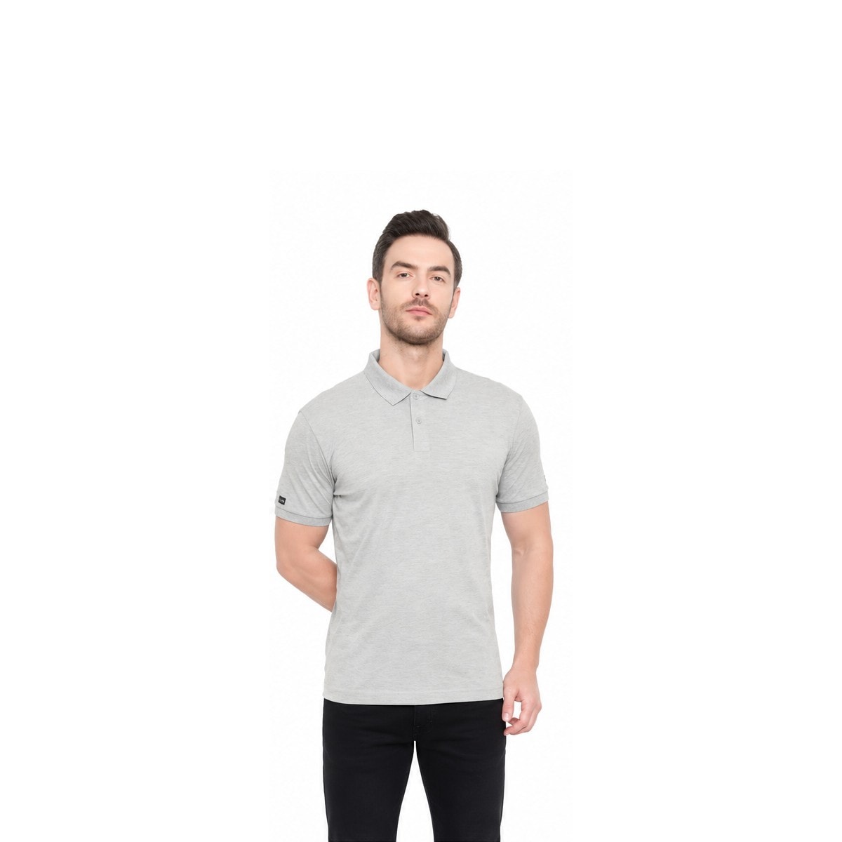 Arrow Jacquard Polo - Grey — corporate gift with your logo | ZYFTT