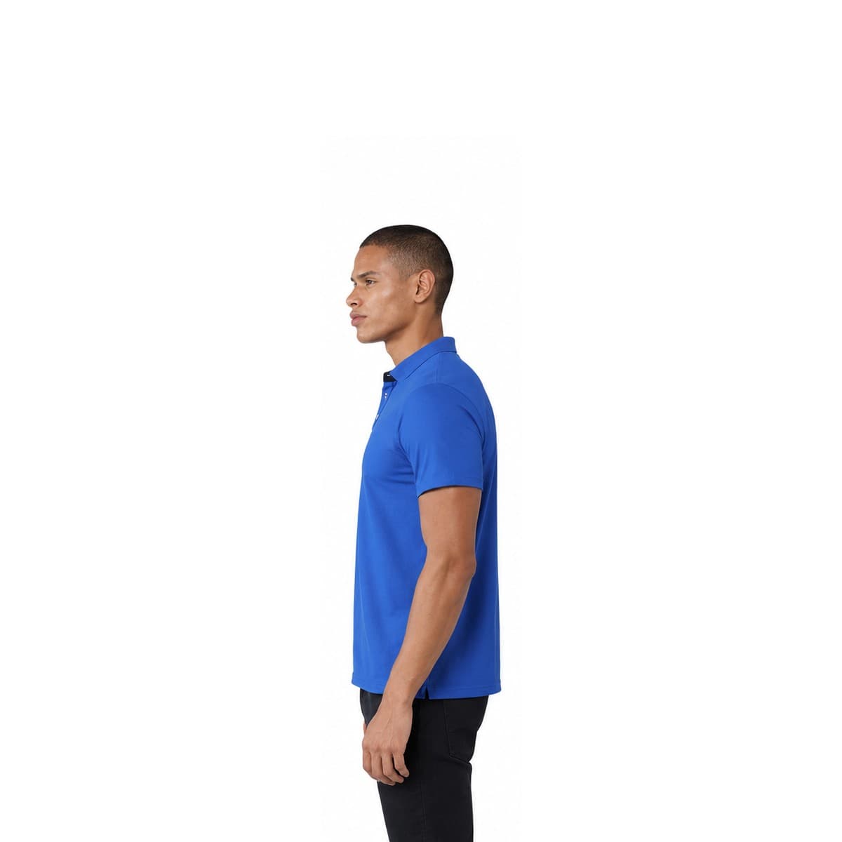 Flying Machine Playdry Collar T-Shirt - Royal Blue & White alternate