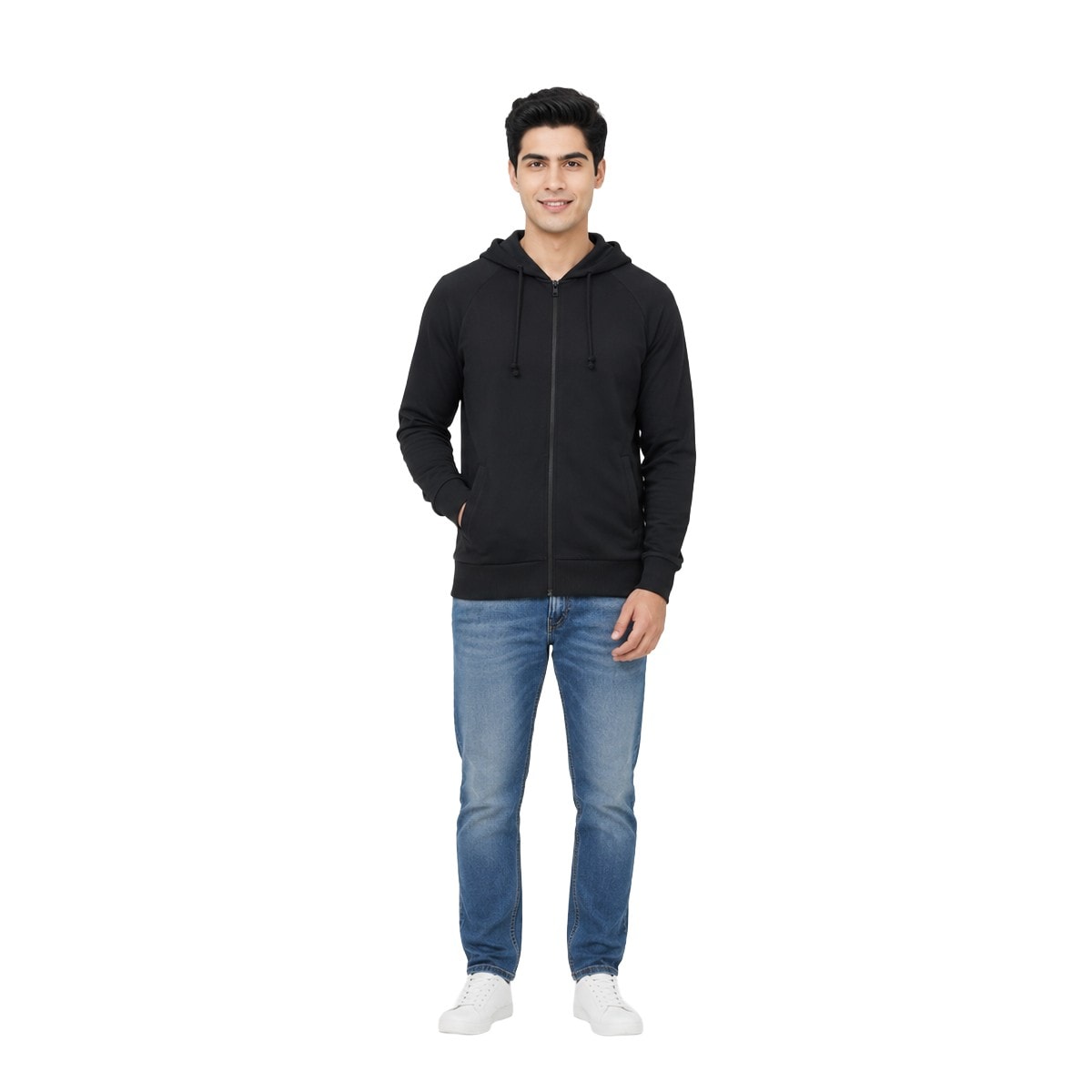 J&J Austin Hoodie - Navy Blue / Black — corporate gift with your logo | ZYFTT