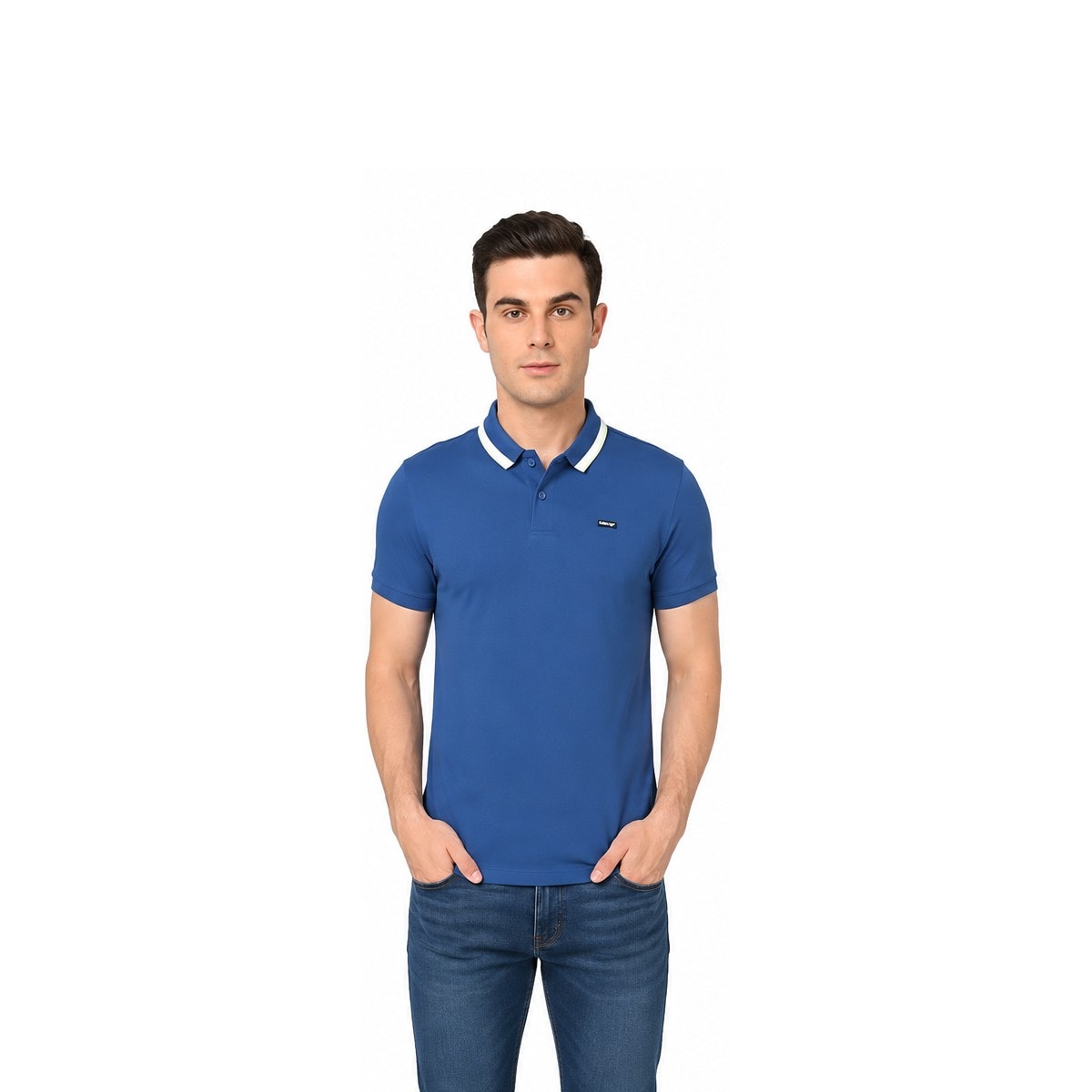 Levis Polo T-shirt with Tipping - Blue — corporate gift with your logo | ZYFTT