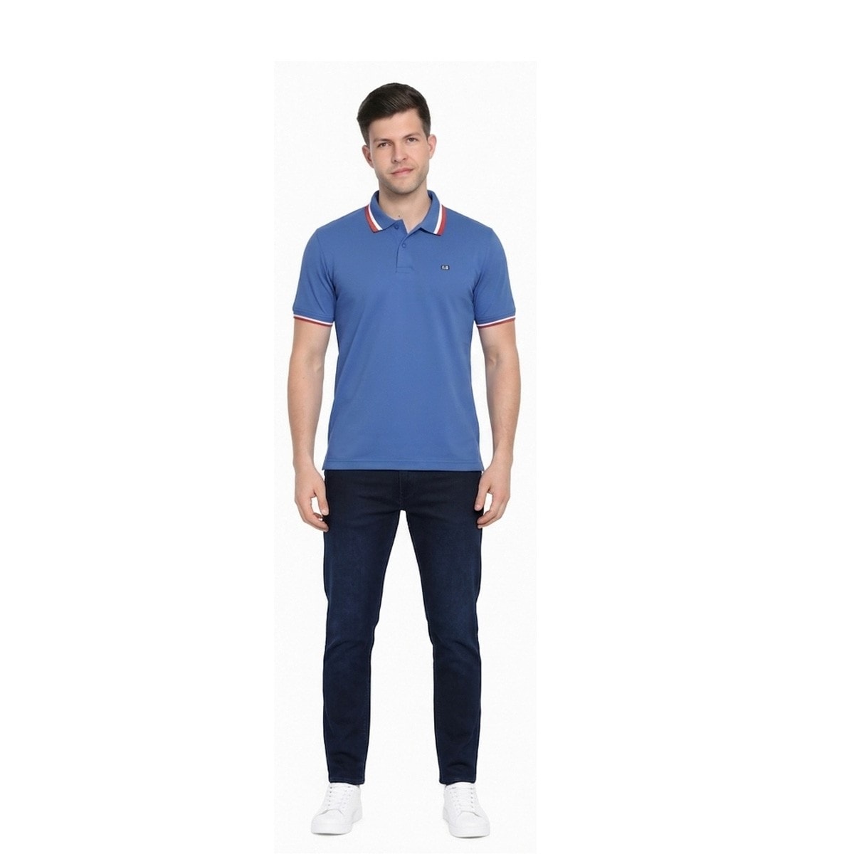 M&S Polo with Tipping T-Shirt - Royal Blue — corporate gift with your logo | ZYFTT