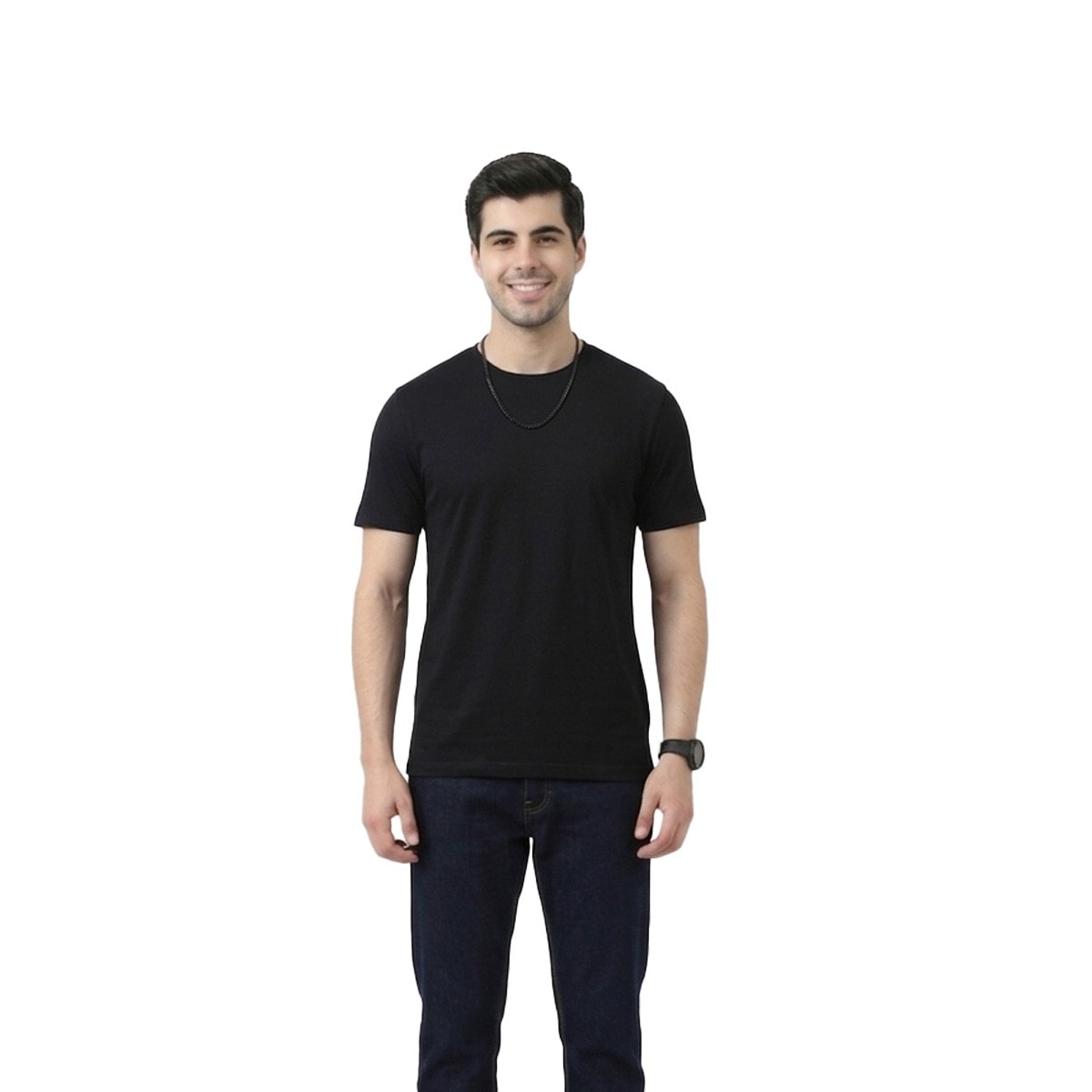 M&S Round Neck T-shirts - Black — corporate gift with your logo | ZYFTT