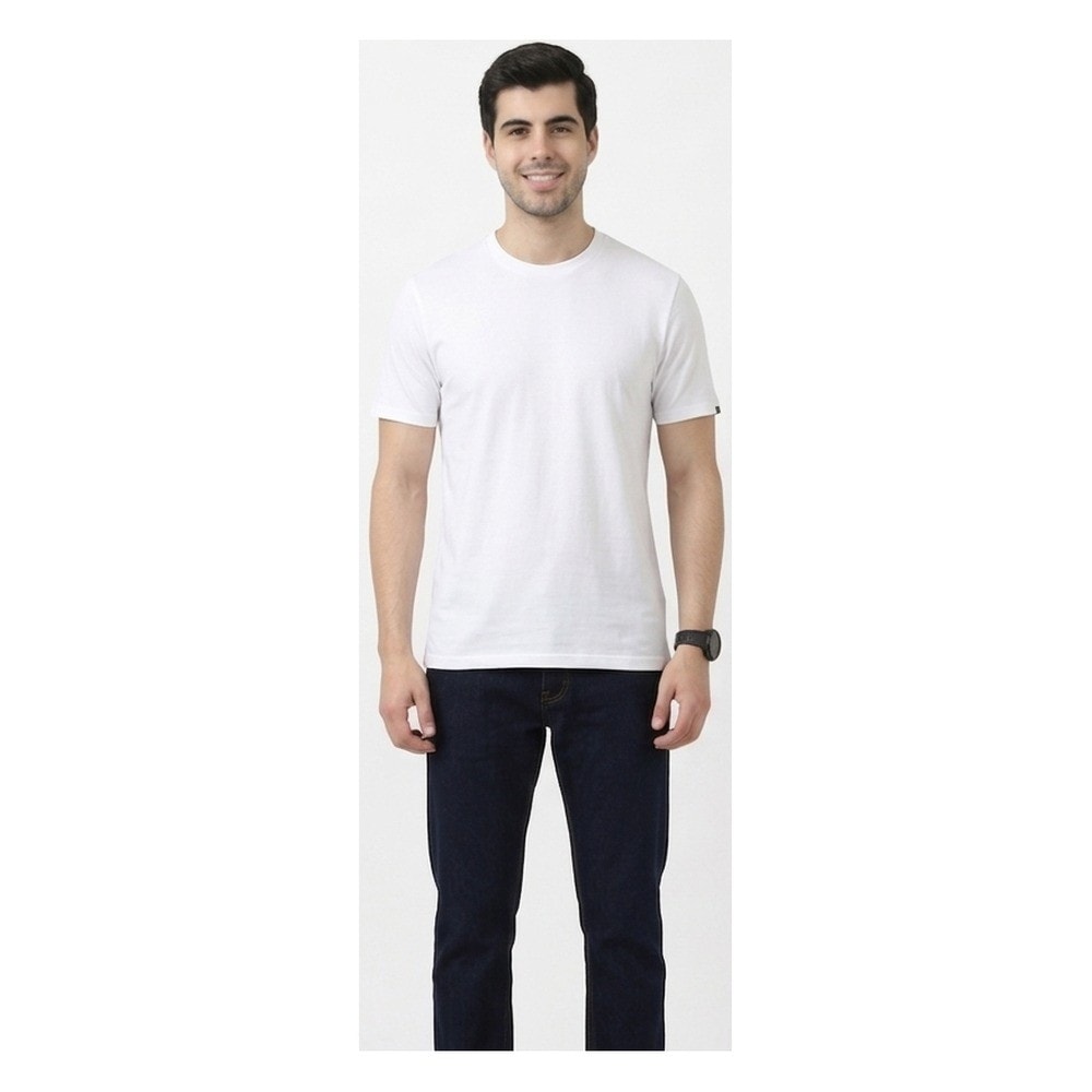 M&S Round Neck T-shirts - White — corporate gift with your logo | ZYFTT
