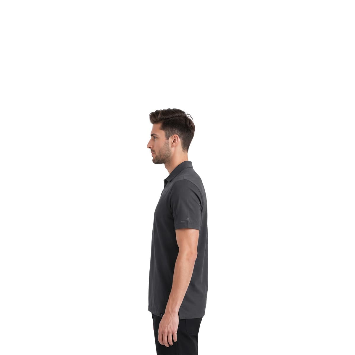 Rare Rabbit Vintage Zip Polo - Black & Dark Grey alternate