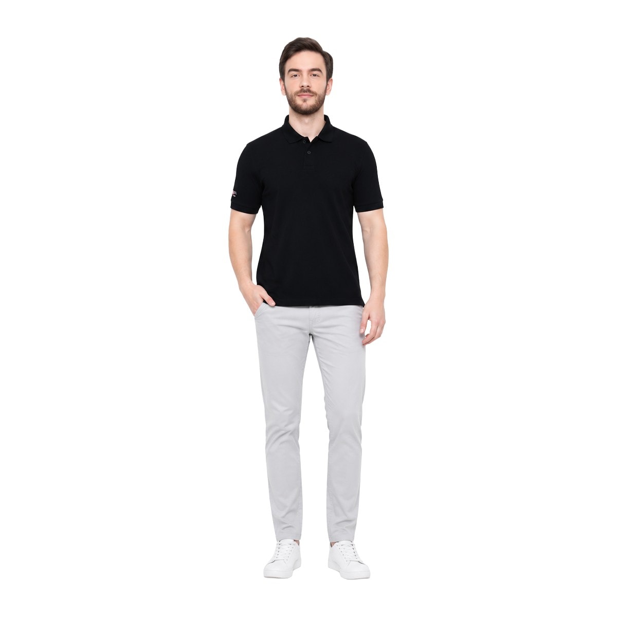 USPA Polo T-Shirt - Black — corporate gift with your logo | ZYFTT