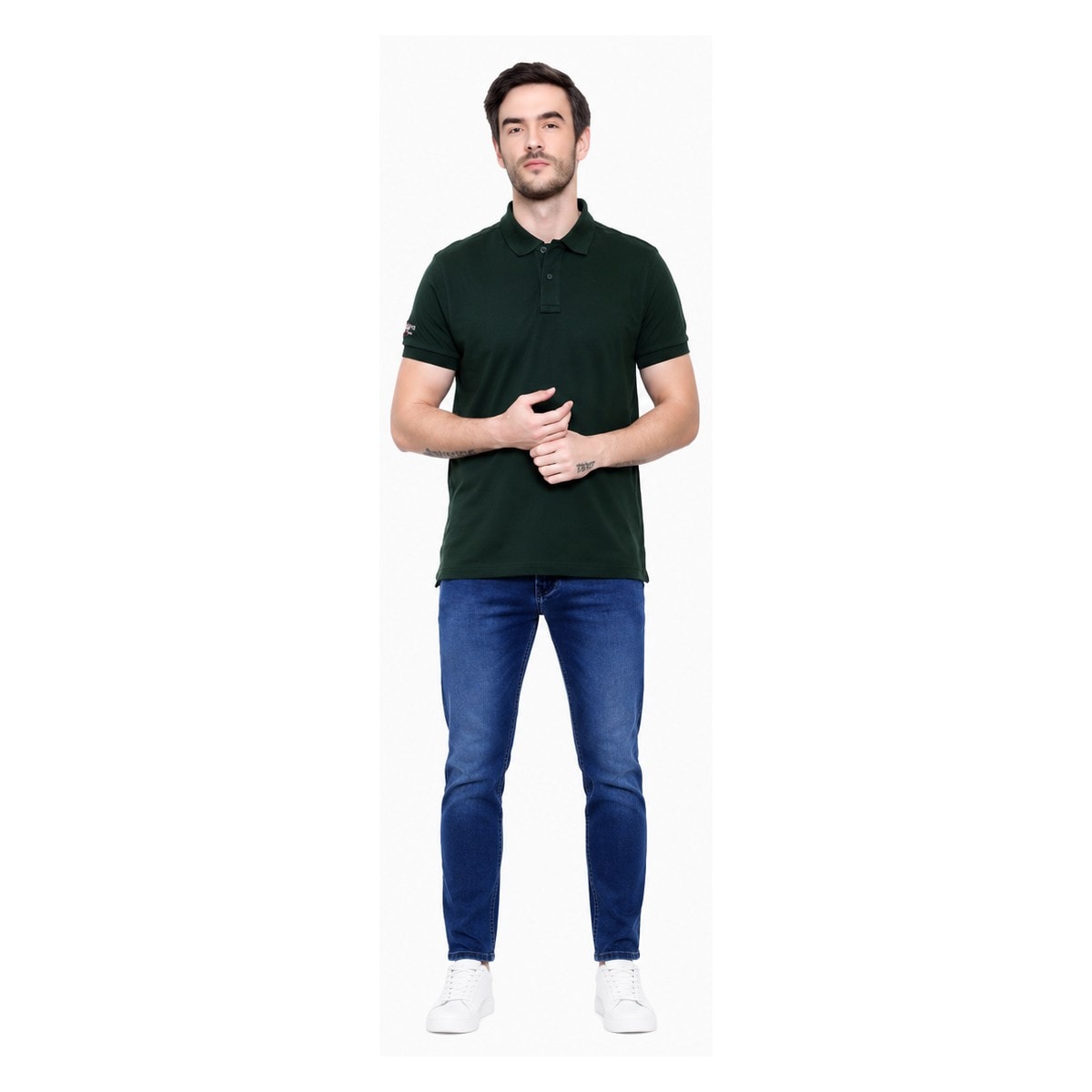 USPA Polo T-Shirt - Bottle Green — corporate gift with your logo | ZYFTT