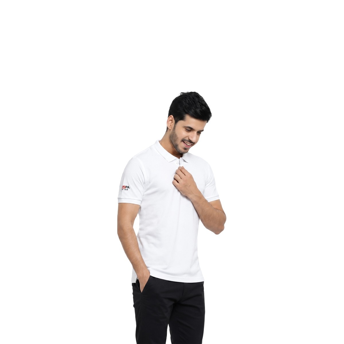 USPA Polo T-Shirt - White — corporate gift with your logo | ZYFTT