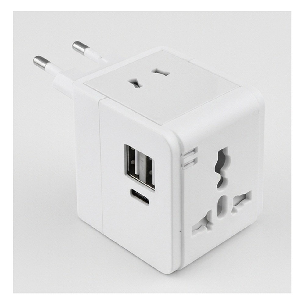 Cube Pro Universal Travel Adapter (USB + C) — corporate gift with your logo | ZYFTT