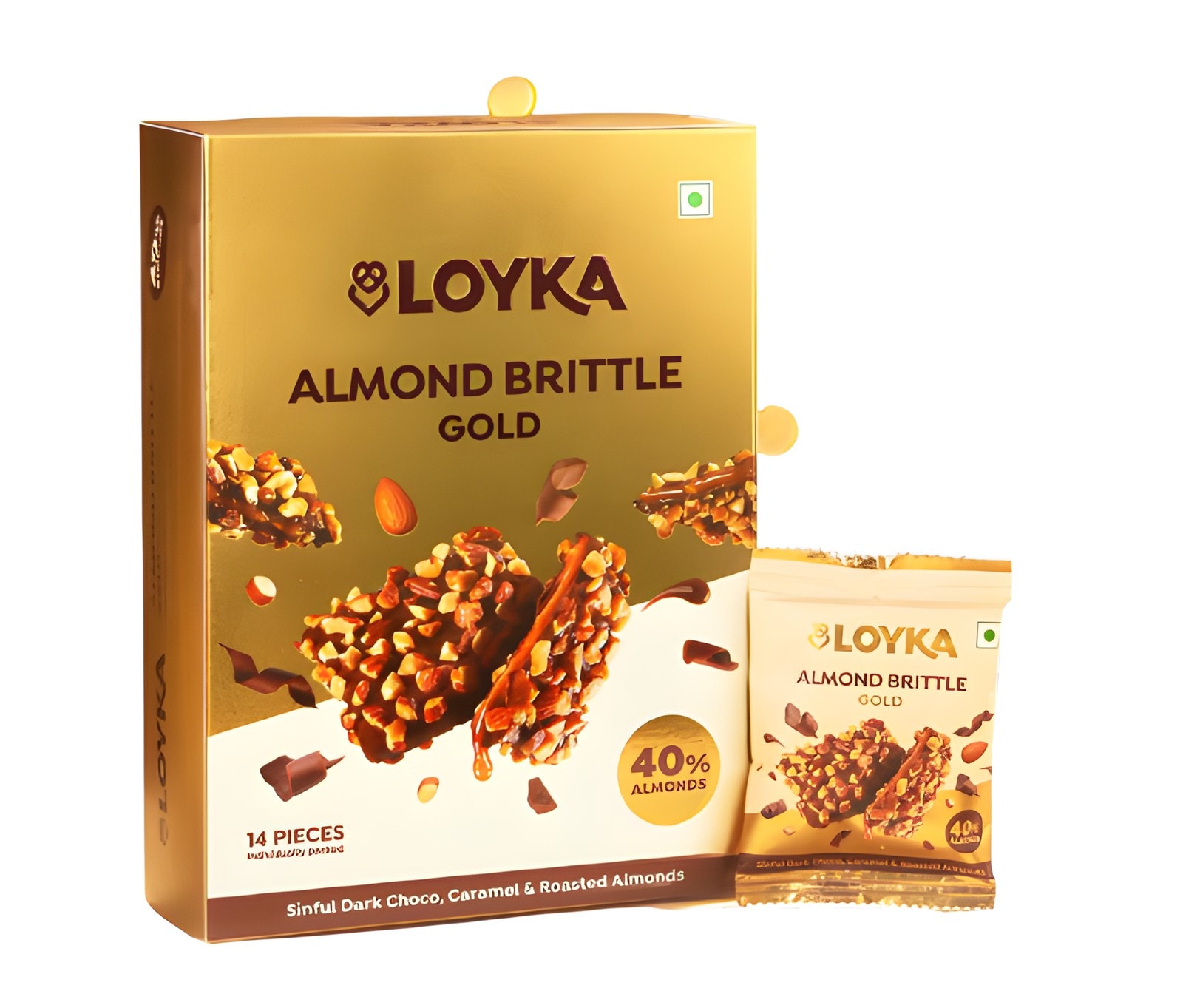 Almond Brittle 14pcs Gold Box — corporate gift with your logo | ZYFTT