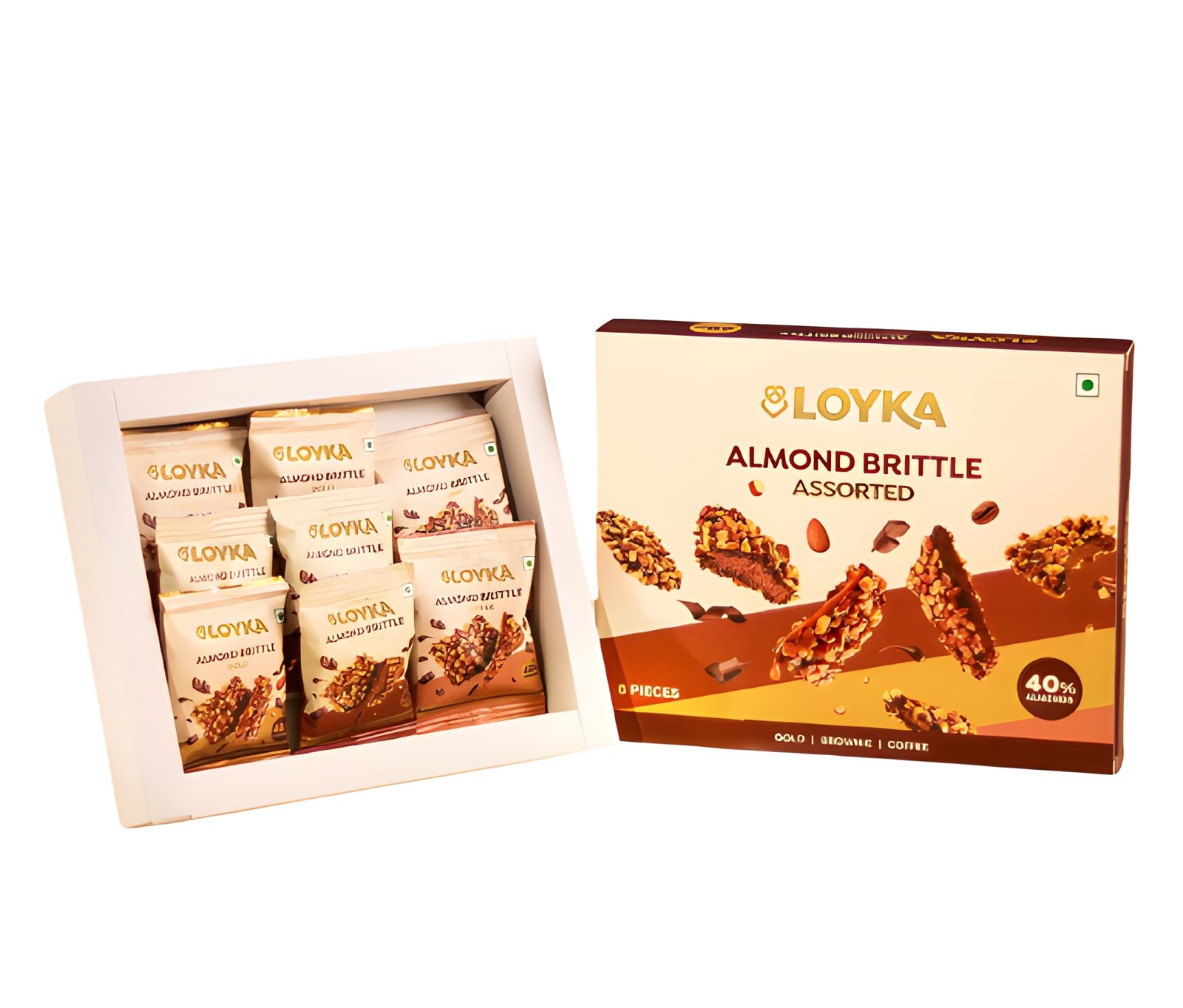 Almond Brittle Assorted 8pcs Box — corporate gift with your logo | ZYFTT