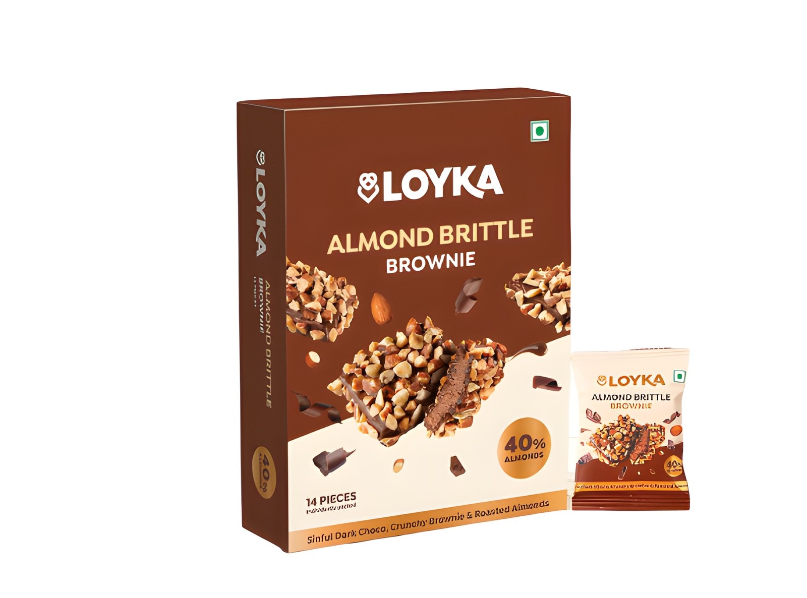 Almond Brittle Brownie 14pcs Box — corporate gift with your logo | ZYFTT