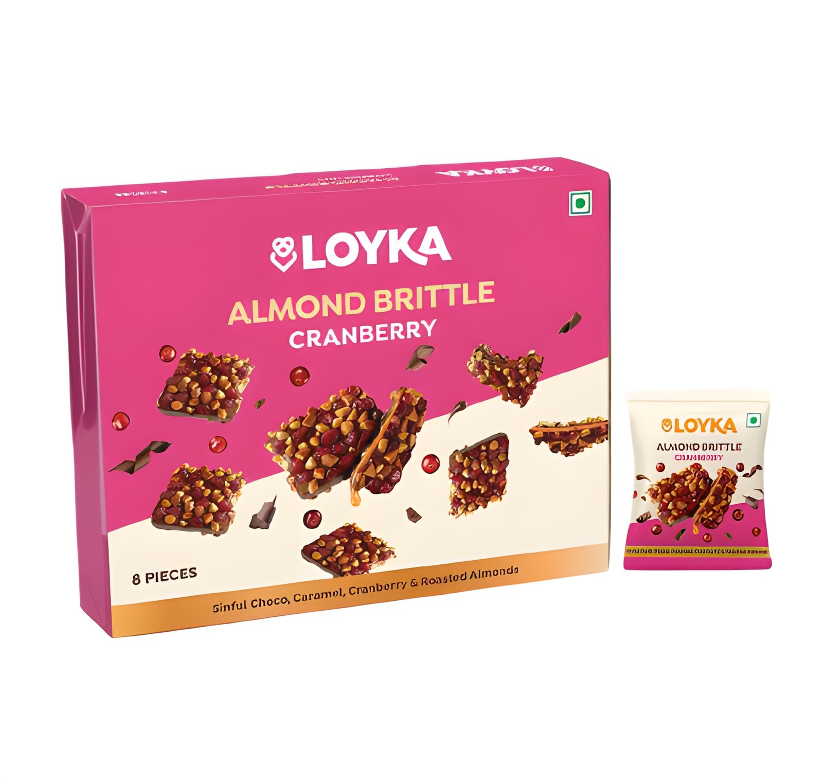 Almond Brittle Cranberry 8pcs Box — corporate gift with your logo | ZYFTT