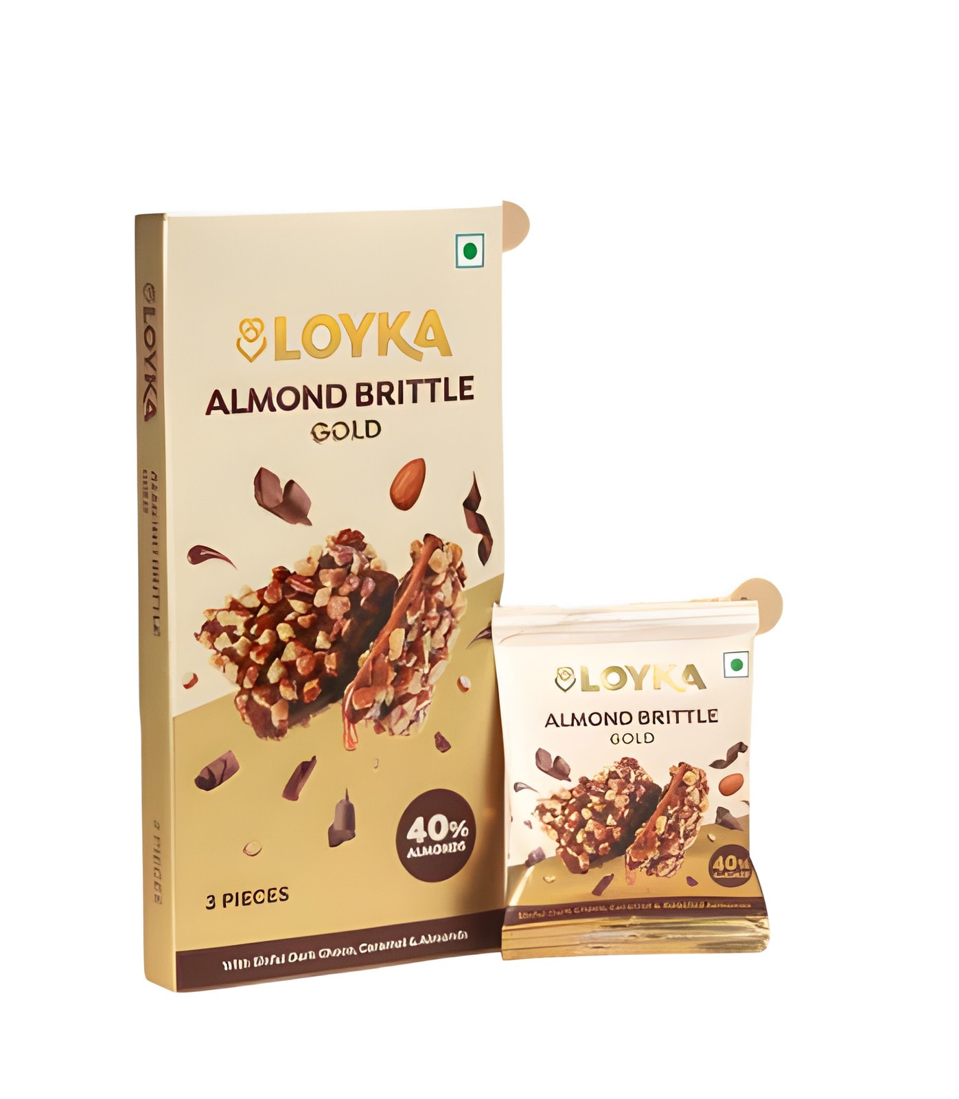 Almond Brittle Gold 3pcs Pack — corporate gift with your logo | ZYFTT