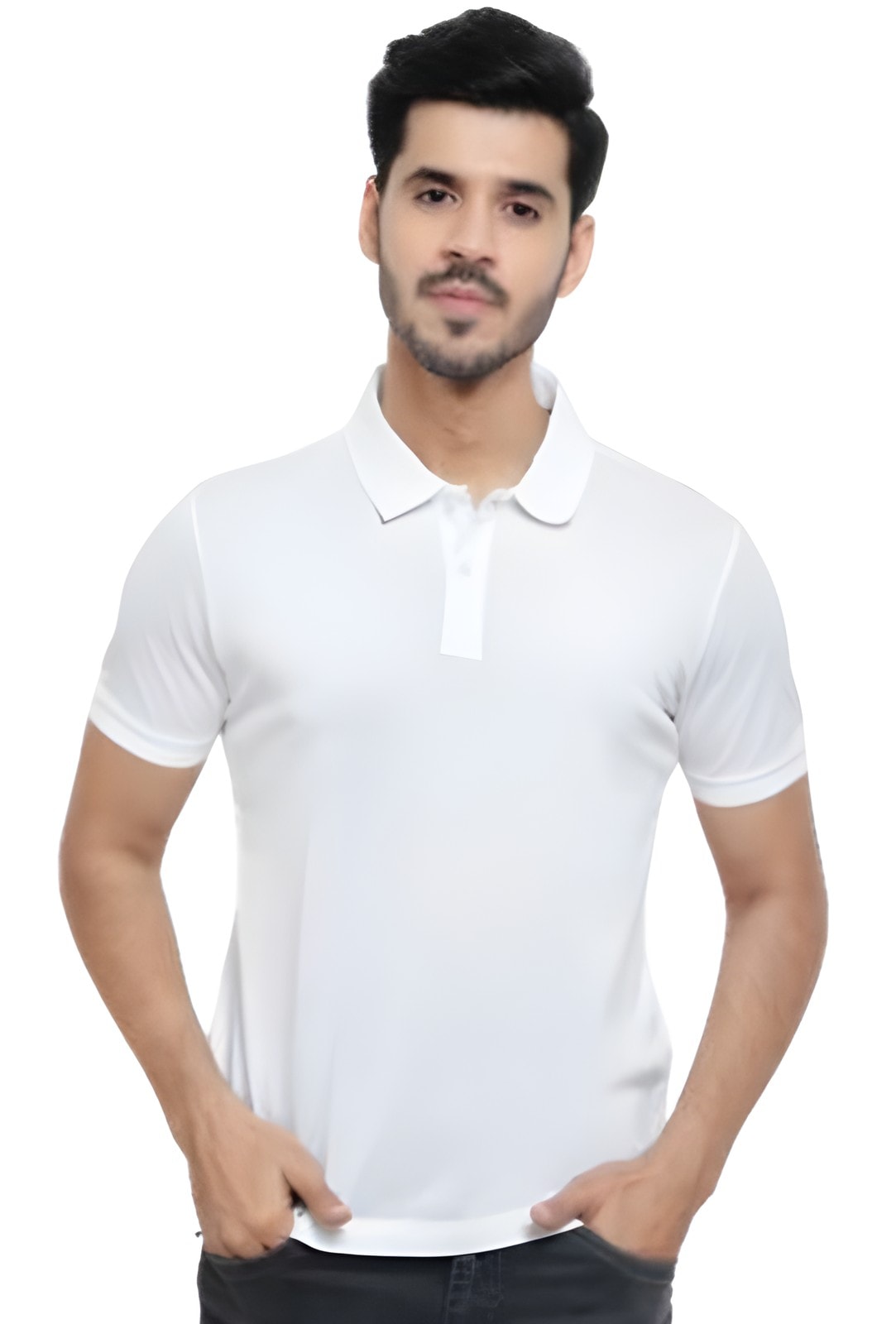 Arrow Jacquard Polo - White — corporate gift with your logo | ZYFTT