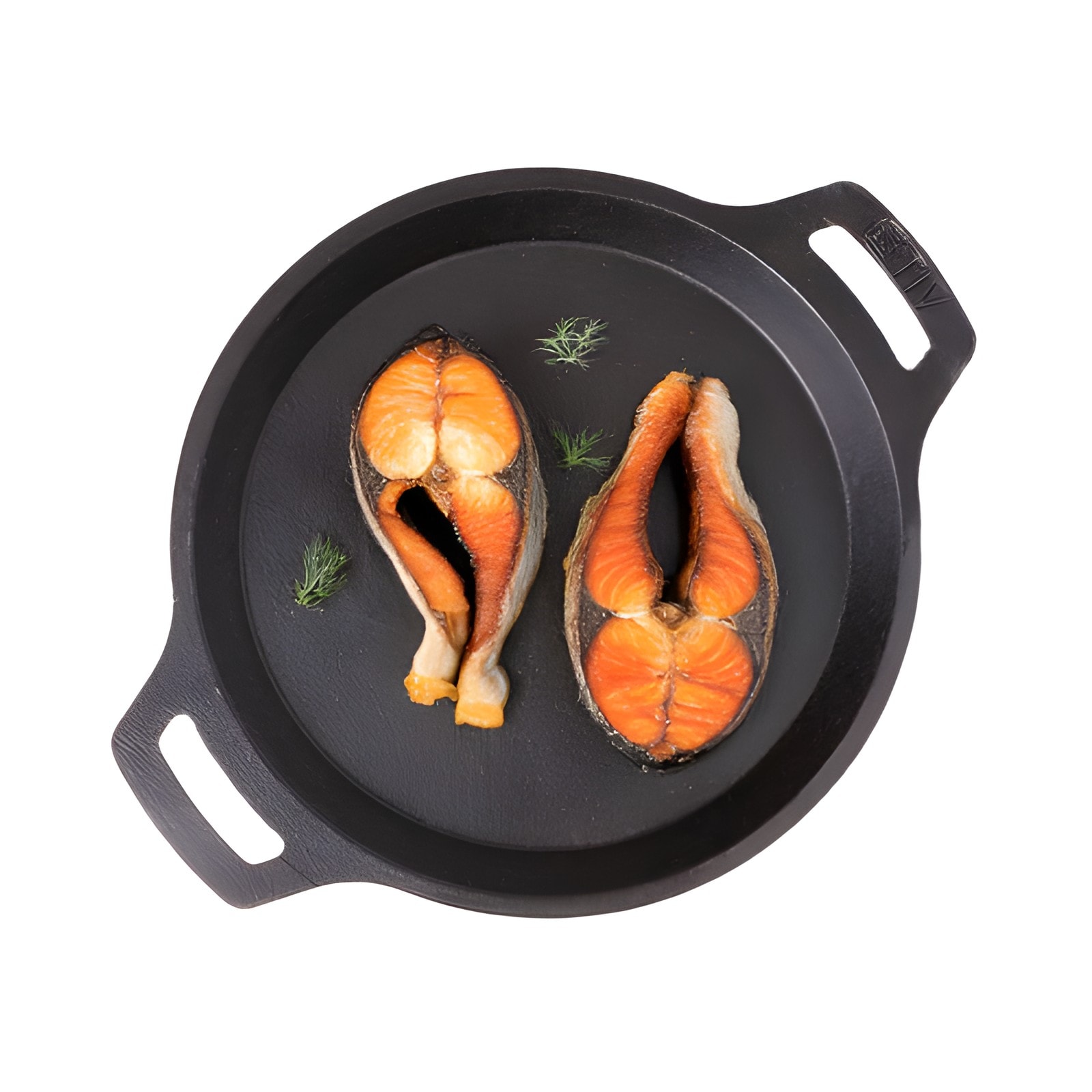 Cast Iron Fish Fry Pan 25cm — corporate gift with your logo | ZYFTT