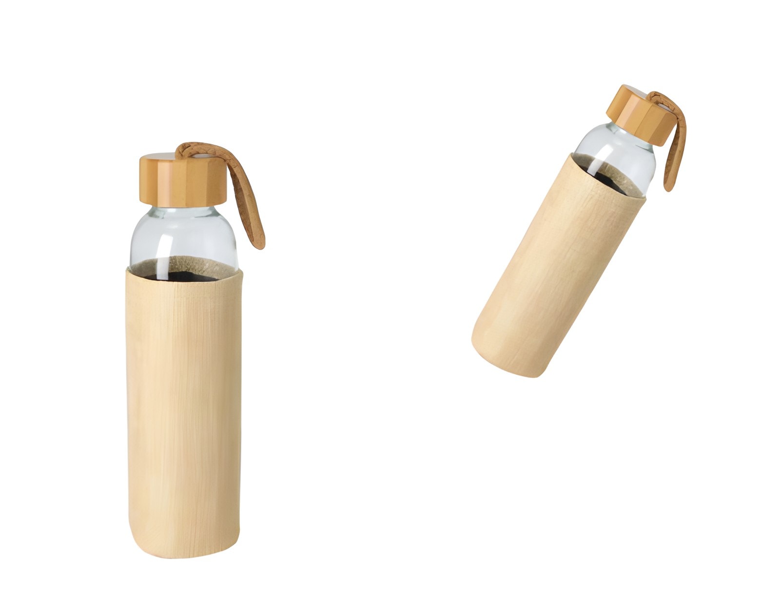 Eco Goblet Glass Bottle + Sleeve 520ml — corporate gift with your logo | ZYFTT