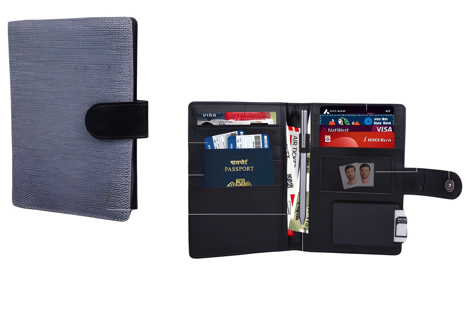 Gray Canvas Passport Holder — corporate gift with your logo | ZYFTT