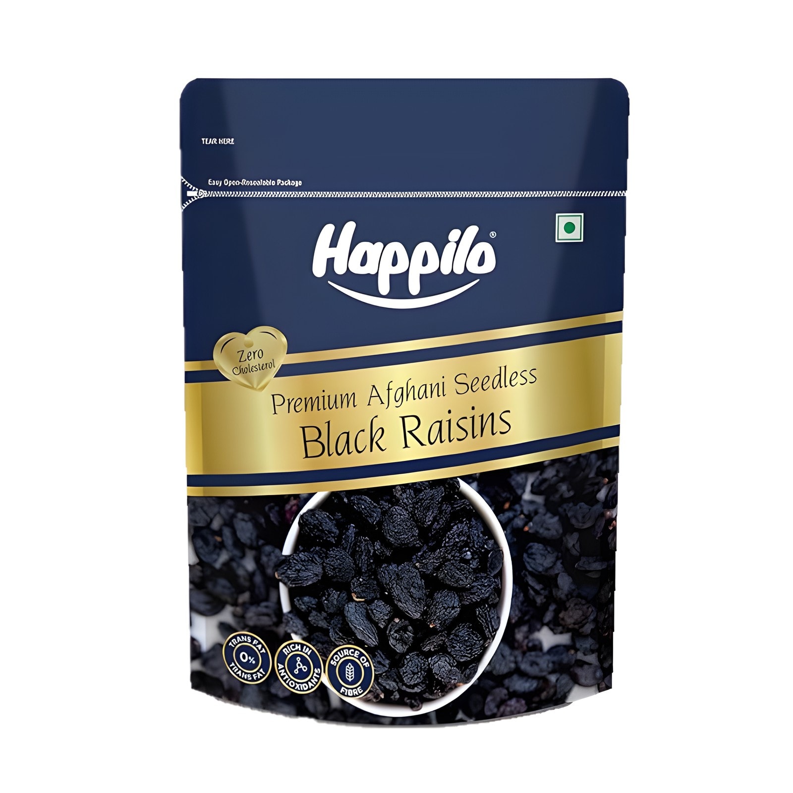 Happilo Premium Afghani Seedless Black Raisins 500g — corporate gift with your logo | ZYFTT