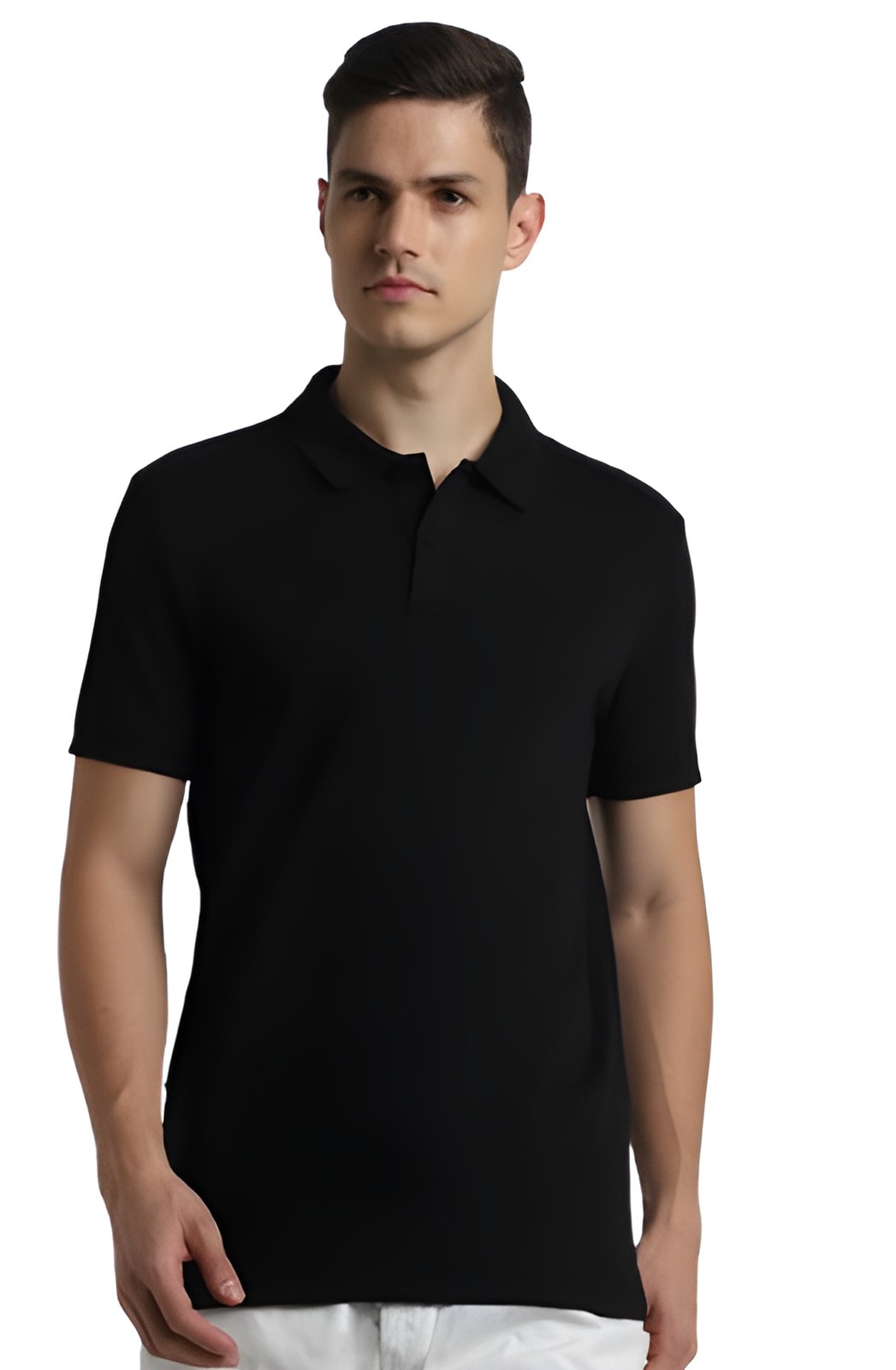J&J Interlock Polo T-shirt - Black — corporate gift with your logo | ZYFTT