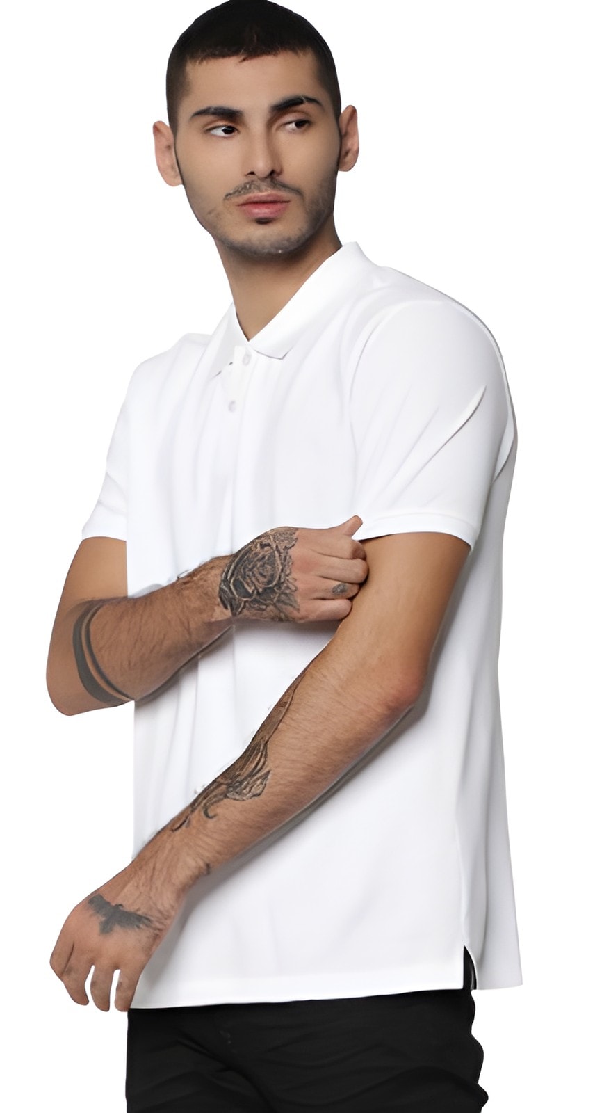 J&J Plain Polo T-shirt - White — corporate gift with your logo | ZYFTT