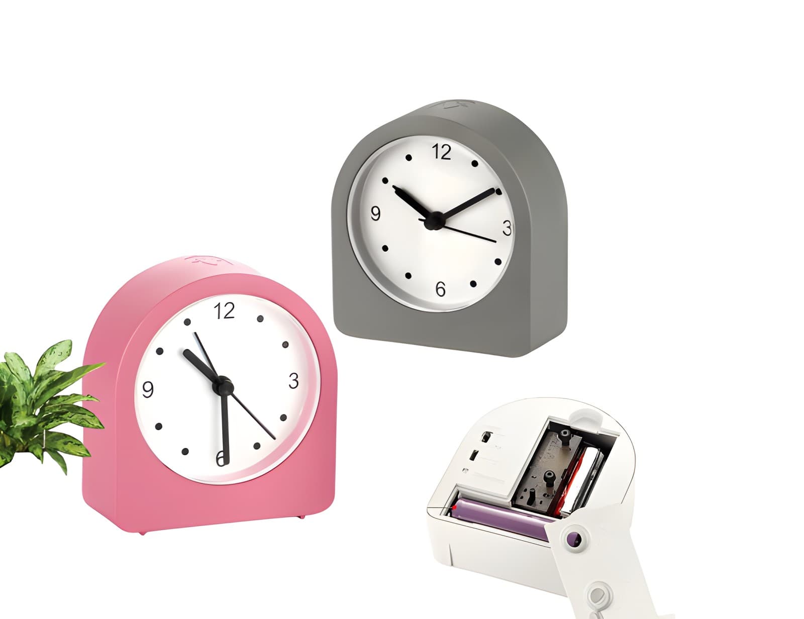 Night lamp clock with Alarm and Super Sweep movement | Rechargeable Lamp | 3 Level backlight