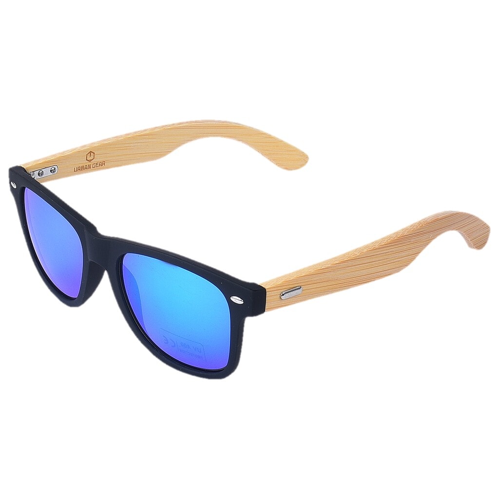 Bleu Mirror Lens Bamboo Sunglass — corporate gift with your logo | ZYFTT