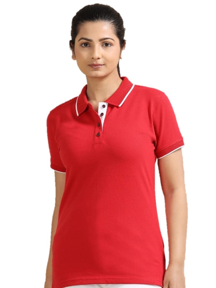 The Tenth House Woman's Jacquard Polo T-Shirt — corporate gift with your logo | ZYFTT