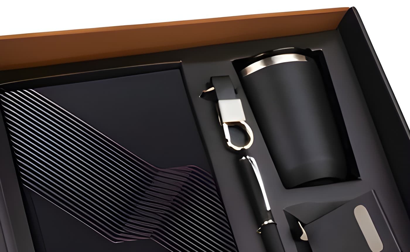 5 in 1 Set: Foggy SS Coffee Mug, Metal Pen, Metal Mobile Stand, A5 Notebook And Keychain alternate