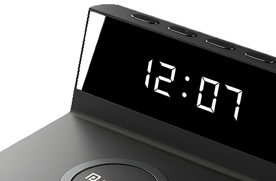 Freedom 4A Desktop Wireless Charger With Digital Alarm Clock alternate