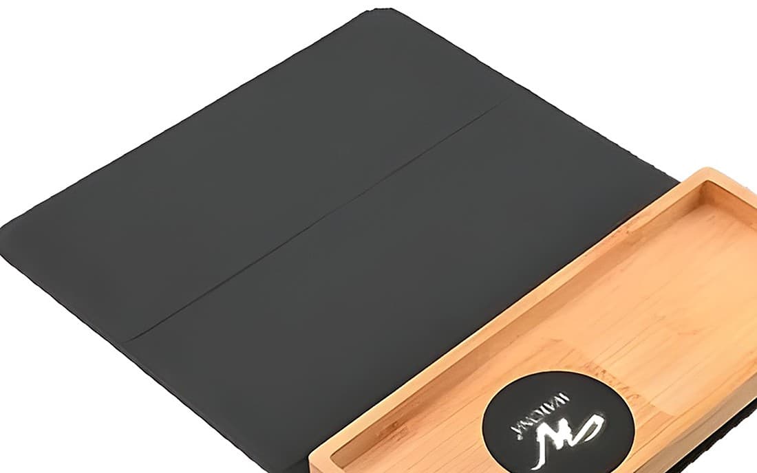 Bamboo Mat Multi-Utility Wireless Charger With Mouse Pad alternate