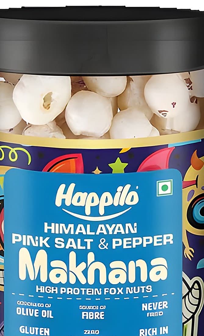 Happilo Makhana Himalayan Pink Salt & Pepper Jar 80g alternate
