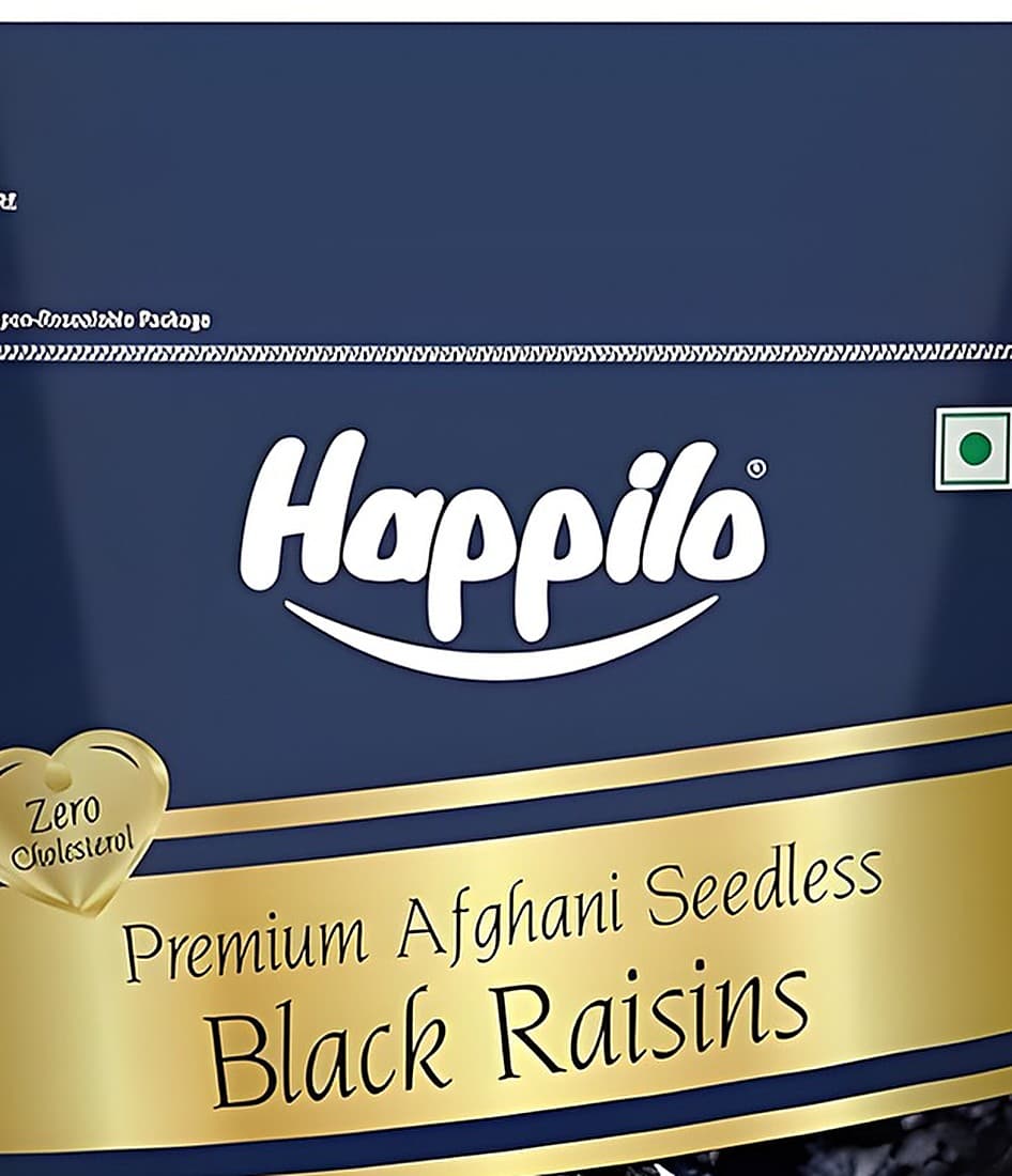 Happilo Premium Afghani Seedless Black Raisins 500g alternate