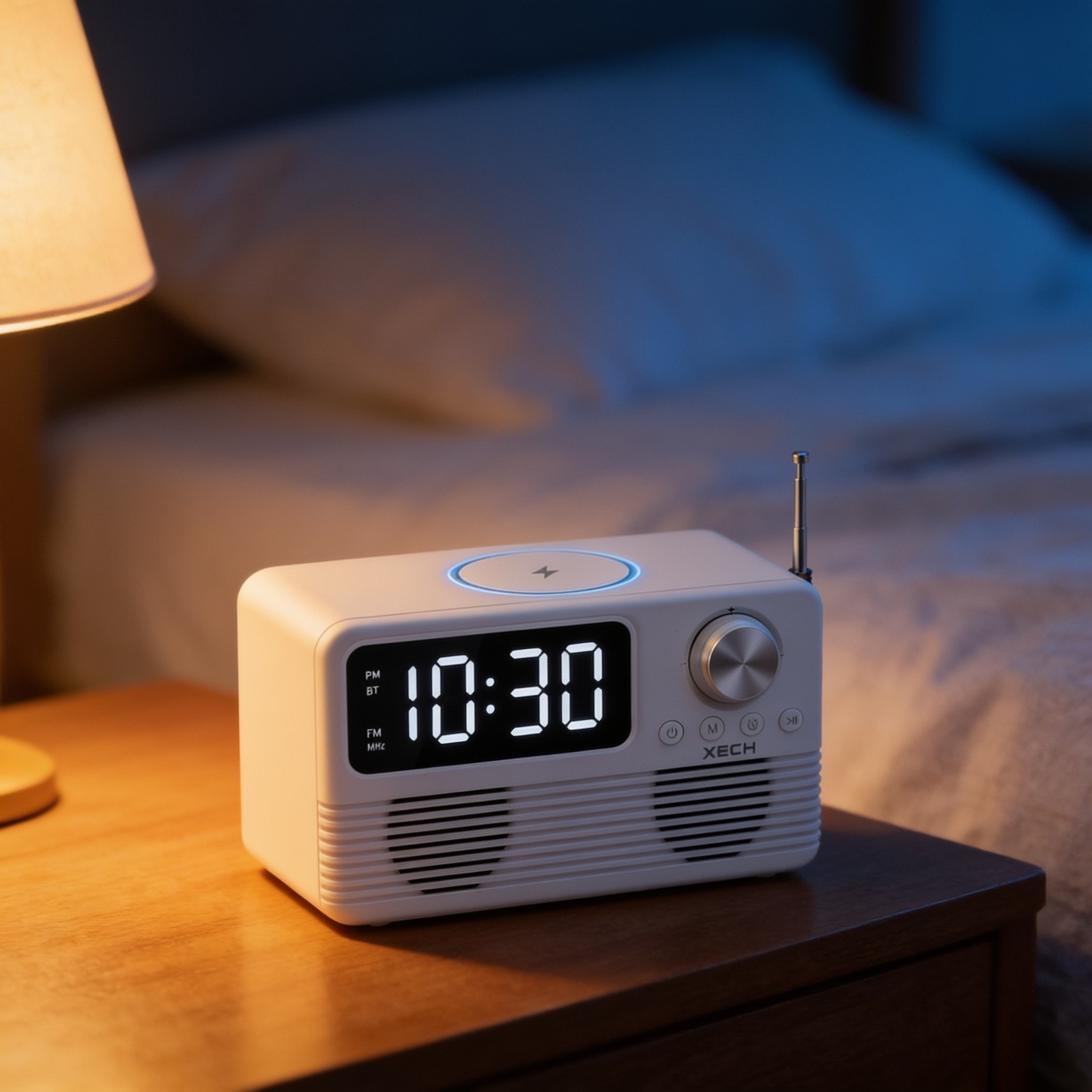 Eon Max Retro Clock Speaker With Wireless Charger — corporate gift with your logo | ZYFTT