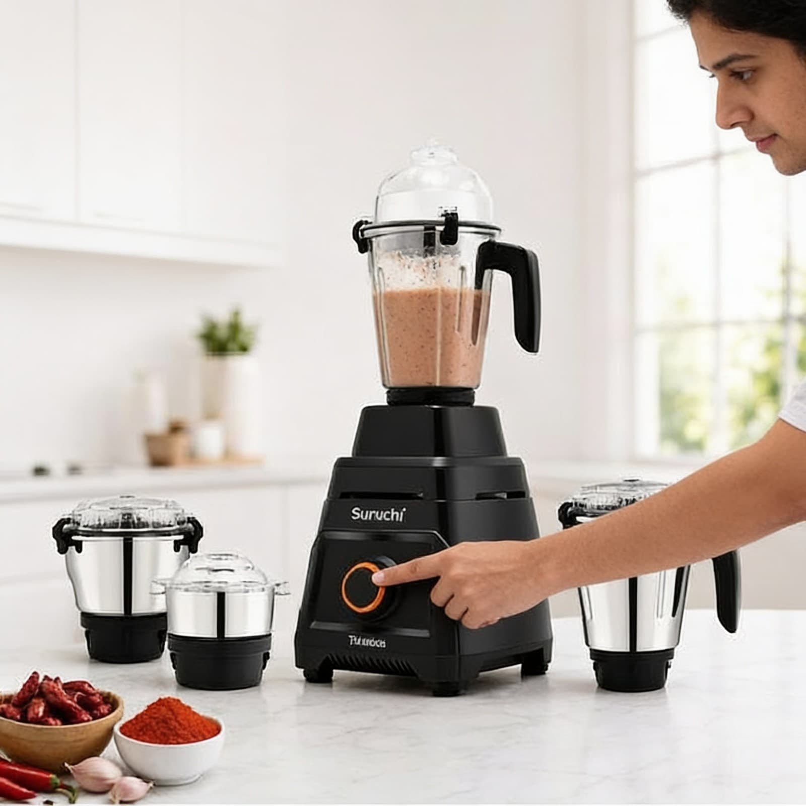 Suruchi Thunder 4 Jar 800W Mixer Grinder EK4028 alternate
