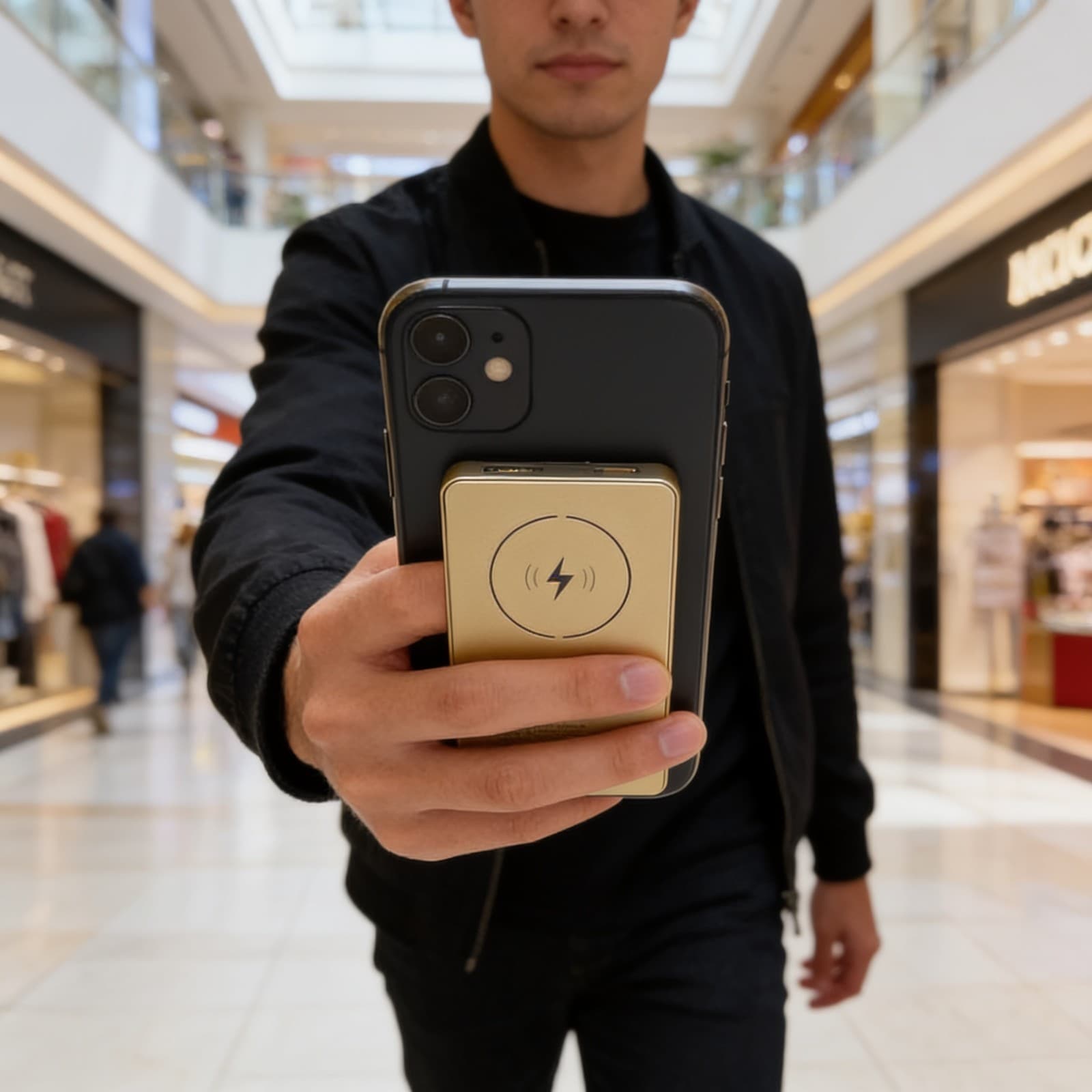 Stuffcool Aura Gold Finish 10000mAh 15W Magnetic Wireless Powerbank EK1843 alternate
