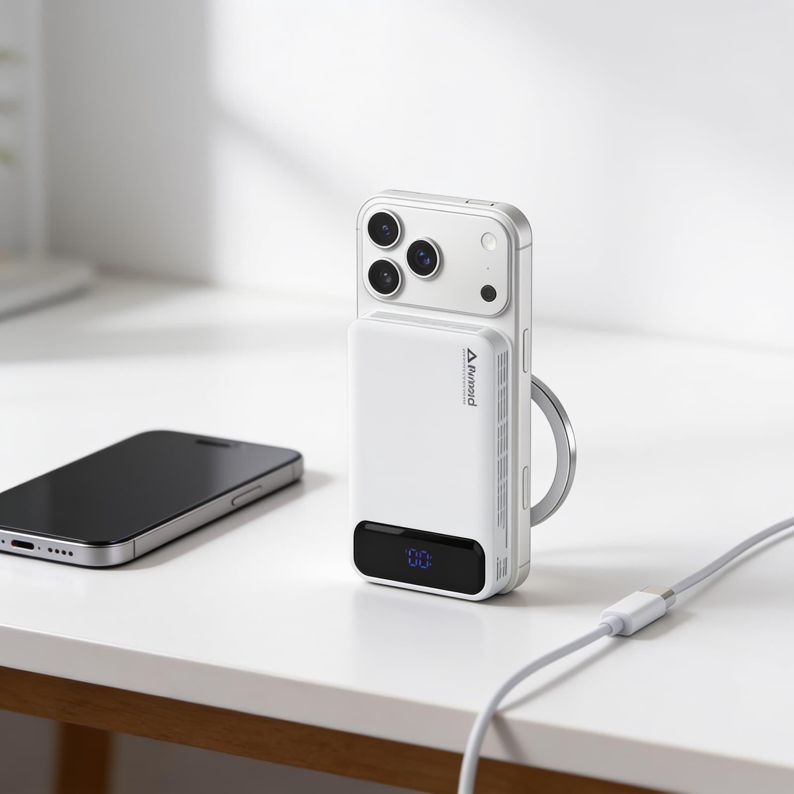 Stuffcool White Click 10 10000mAh Magsafe Powerbank with LED EK1863
