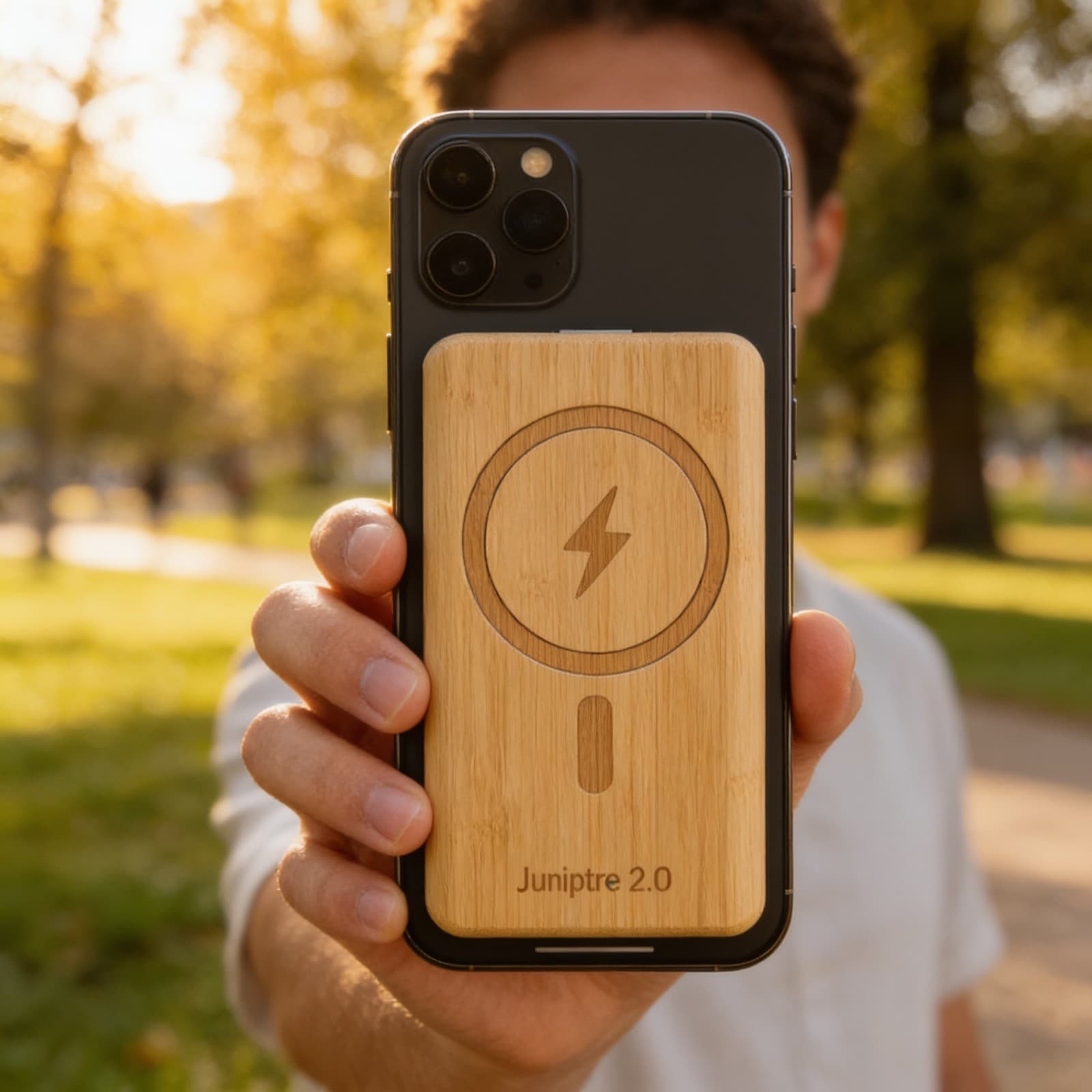 Juniper 2.0 10000mAh Magsafe Wireless Bamboo Fast Charging Power Bank MT626 alternate