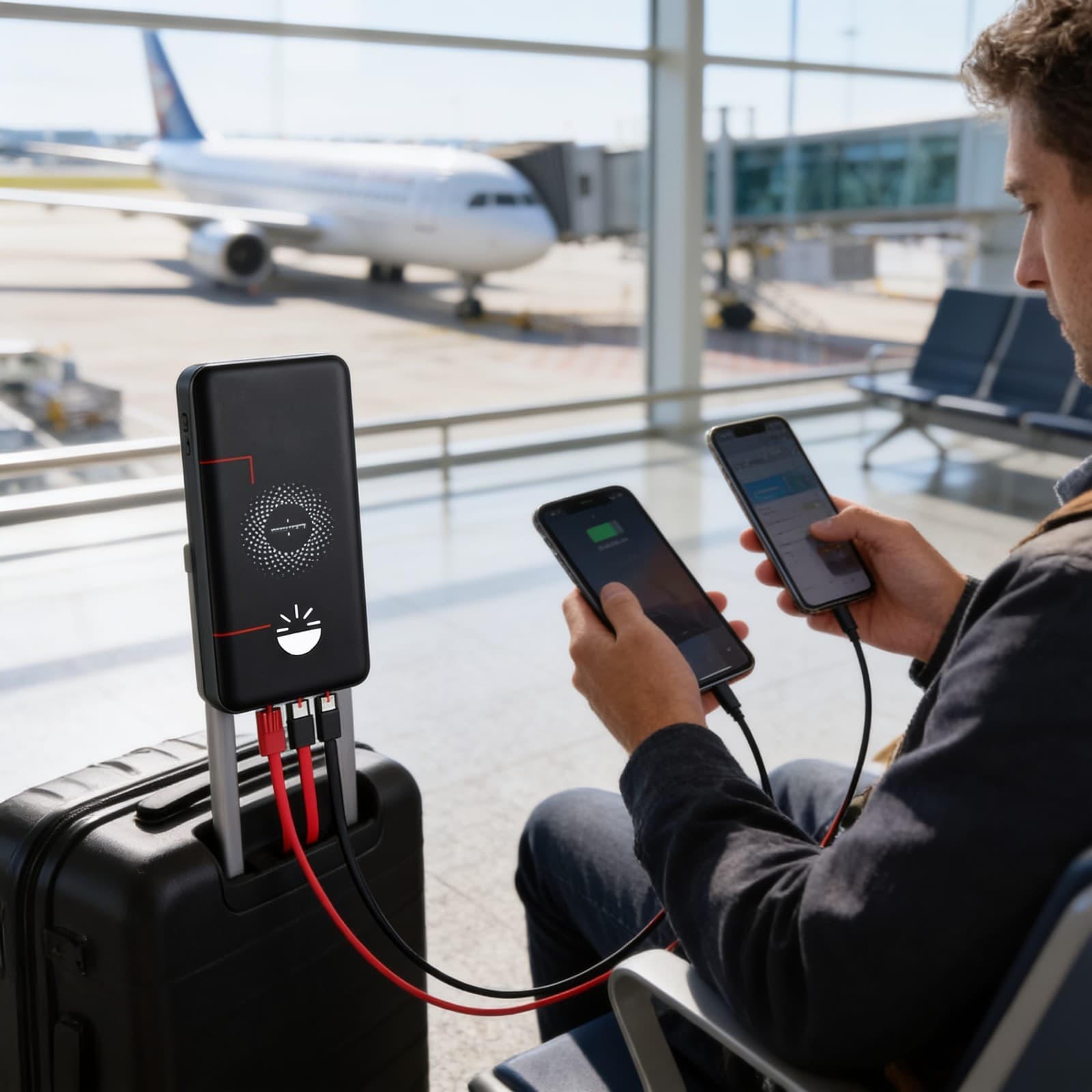 Beam 10000 mAh Powerbank with Inbuilt Cables (P209) EK10282 alternate