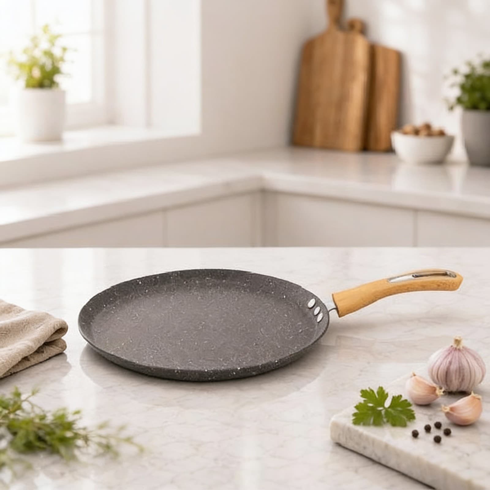 Suruchi 11 inch Dosa Tawa Marbonite Pro I.B. EK4046