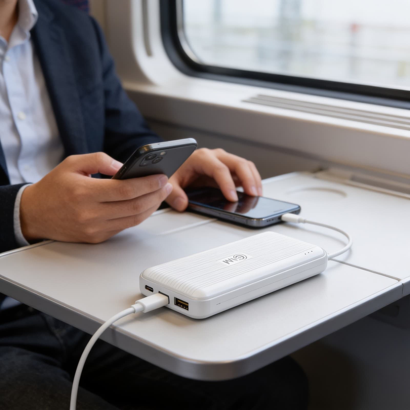 EVM Enconnect White 10000mAh 22.5W Fast Charging Powerbank EK1325 alternate