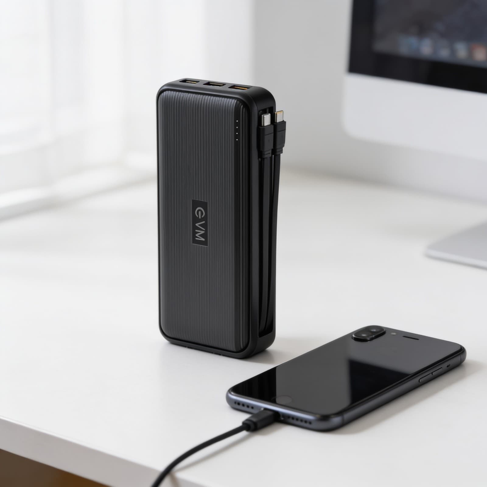 EVM Enconnect Black 10000mAh 22.5W Fast Charging Powerbank EK1326