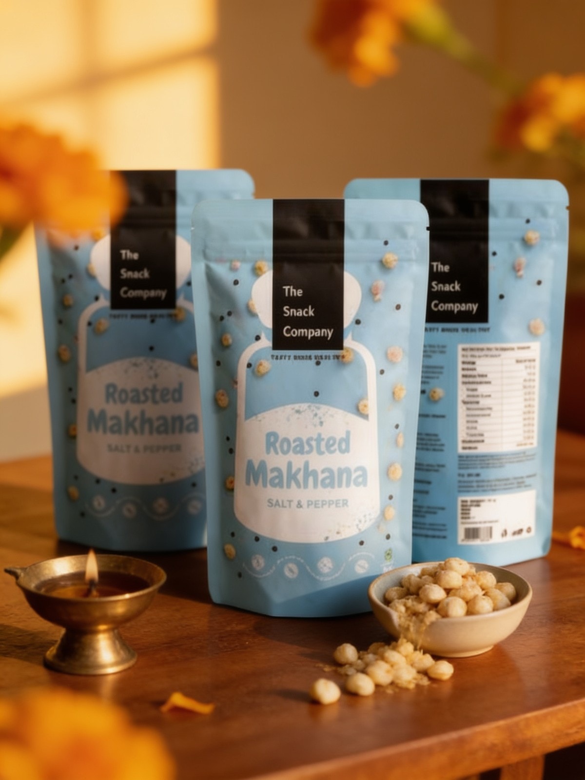 Salt & Pepper Makhana (20g) — corporate gift with your logo | ZYFTT