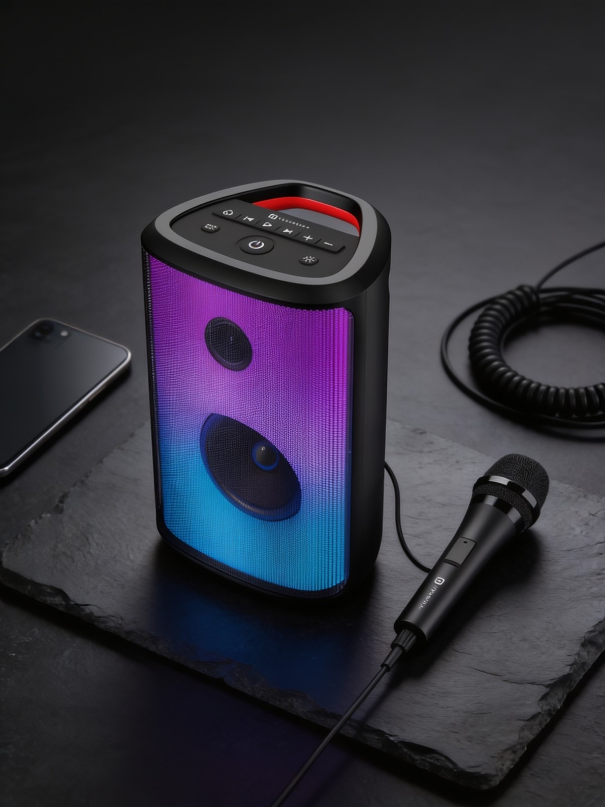 Dash 8 60W Bluetooth Party Speaker With Wired Karaoke Mic — corporate gift with your logo | ZYFTT
