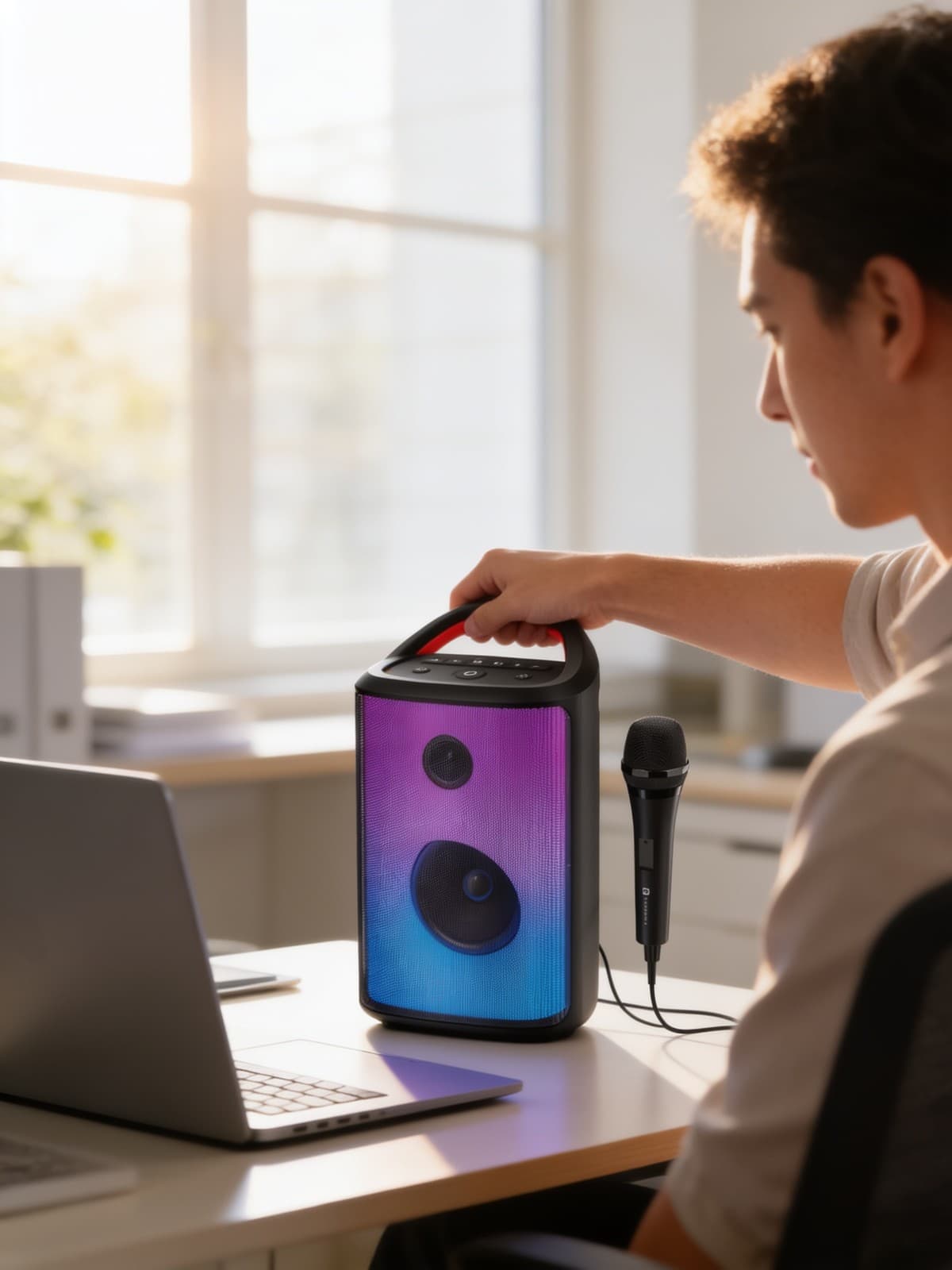Dash 8 60W Bluetooth Party Speaker With Wired Karaoke Mic alternate