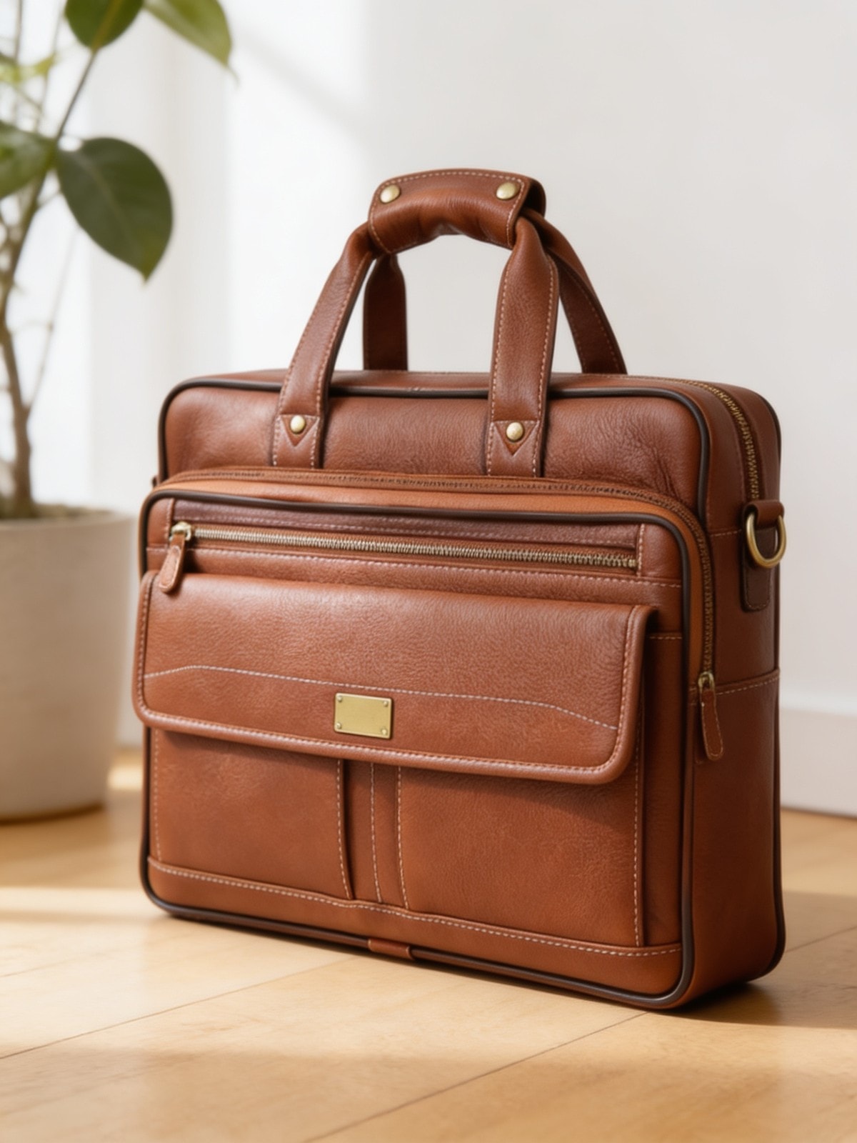 Classic Titan Pure Leather Laptop Bag — corporate gift with your logo | ZYFTT
