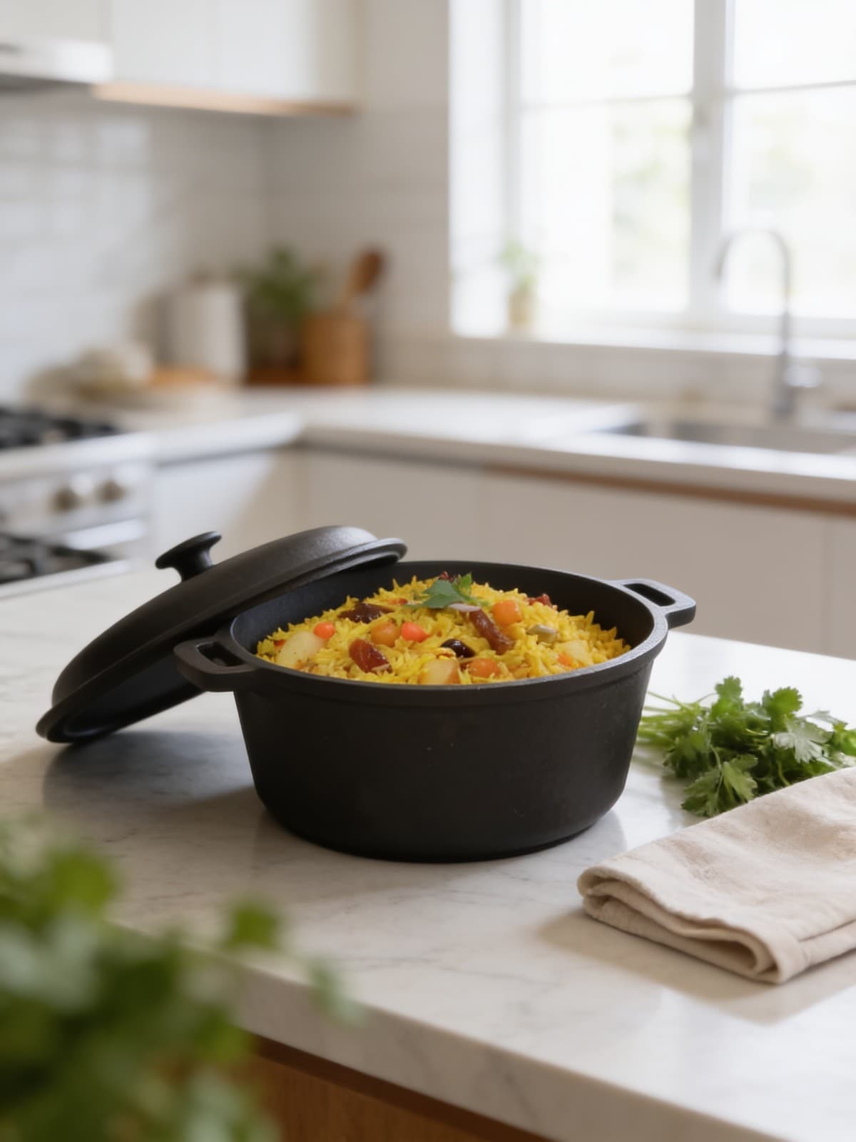 Cast Iron Dutch Oven/ Casserole with Lid 26.5cm 5L