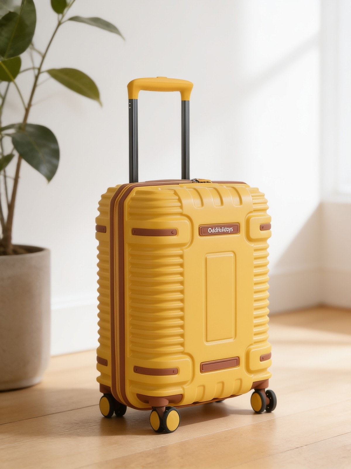 Ridge Hard Luggage Trolley Bag Yellow — corporate gift with your logo | ZYFTT