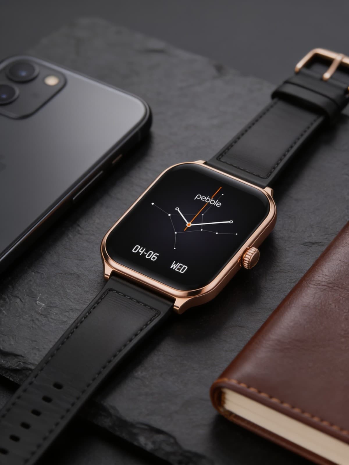 Royale Edge Black 1.93” Curved AMOLED Display Smartwatch